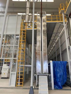 Linea di rivestimento industriale automatizzata della polvere profilo di alluminio verticale