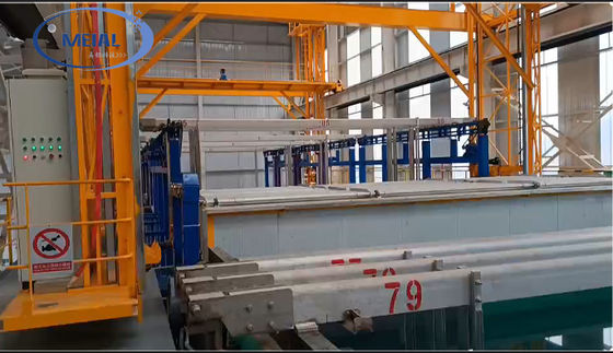 Linea di produzione di anodizzazione personalizzabile a risparmio energetico con capacità di 500T per profili in alluminio