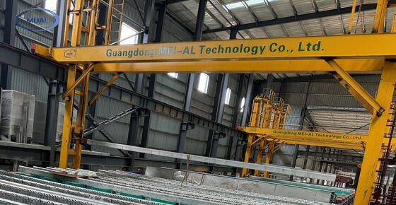 Prezzo buono Personalizzazione e flessibilità Linea di anodizzazione automatica con lunghezza massima del profilo di 6500 mm e spessore della pellicola anodizzante di 8-12 μm in linea