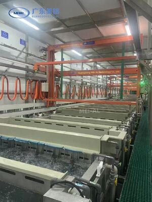 Prezzo buono Equipaggiamento per l'anodizzazione dell'alluminio completamente automatizzato di alta capacità di 500 tonnellate al mese con lunghezza massima del profilo di 6500 mm In linea