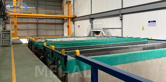 Prezzo buono Linea di anodizzazione orizzontale automatica per lega di alluminio 6061-6063 con capacità 750 T/M e spessore della pellicola 10-12 μm in linea