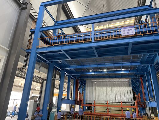 Prezzo buono Linea di produzione automatica di ossidazione a micro arco per lega di alluminio 6061/6063, uscita 500~1500T/M, spessore del rivestimento in ceramica dura 5~30μm, elevata resistenza alla corrosione e all'usura Linea di trattamento superficiale MAO in linea