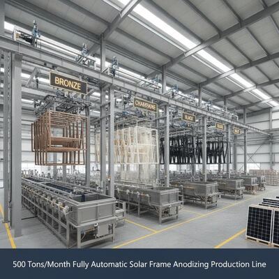 Prezzo buono Linea di anodizzazione dura automatica completa per mobili da ufficio e profili di illuminazione ≥ 10 μm Antigraffi e resistente alle macchie In linea