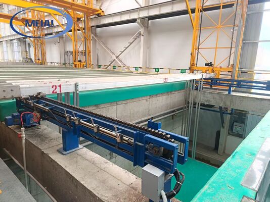 Prezzo buono Linea automatica di anodizzazione dell'alluminio con controllo automatico PLC e soluzione chiavi in mano per spessore del film di 8-12 µm In linea