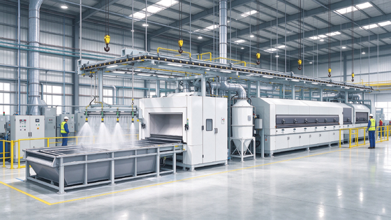 Prezzo buono Linea Completa Chiavi in Mano per Verniciatura a Polvere con Spruzzatura Elettrostatica e Controllo Automatico del Processo Pilotato da PLC In linea